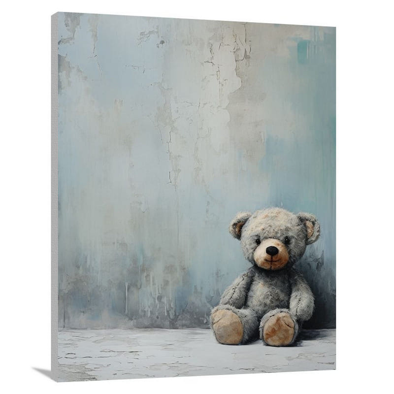 Teddy Bear's Farewell - Minimalist - Canvas Print