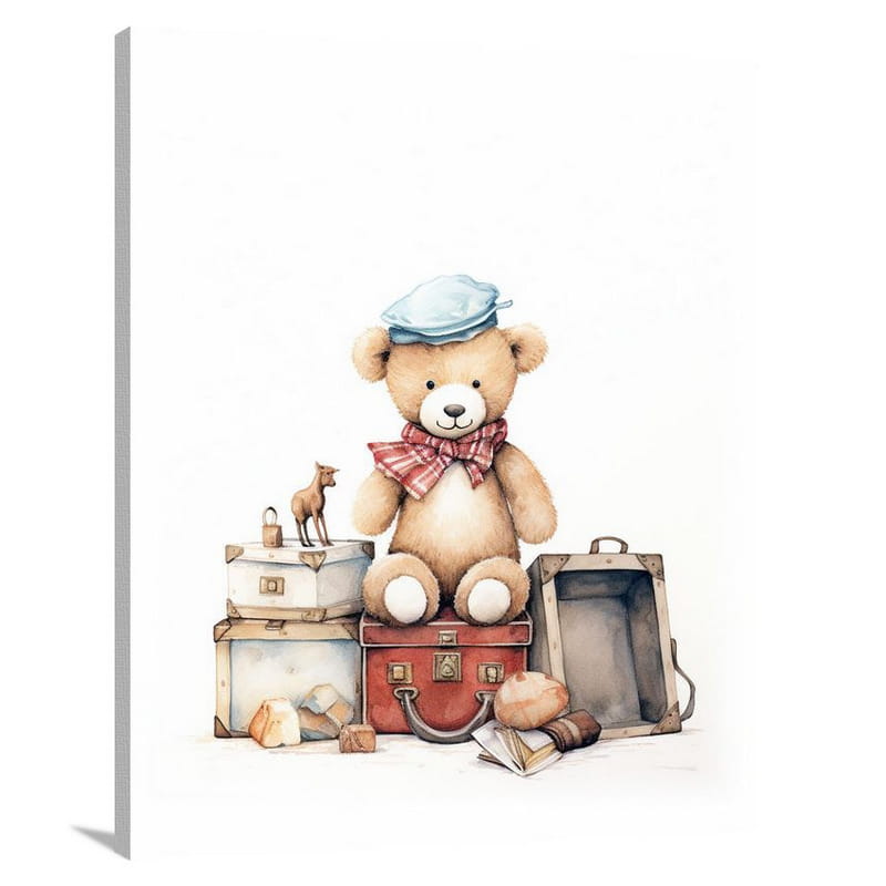 Teddy Bear's Toyland Adventure - Canvas Print