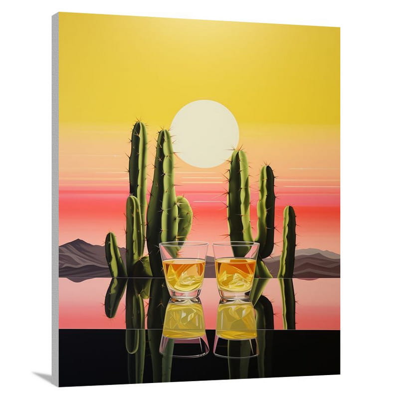 Tequila Oasis - Minimalist - Canvas Print