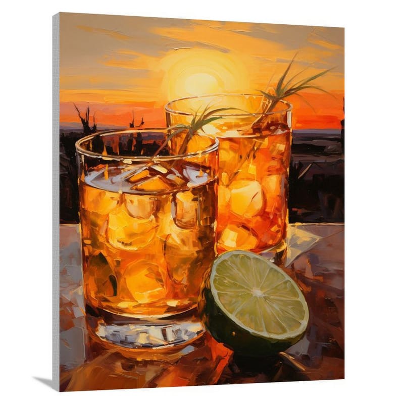 Tequila Sunrise - Impressionist - Canvas Print