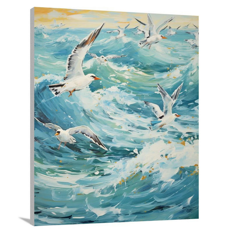 Tern's Dance - Contemporary Art - Canvas Print