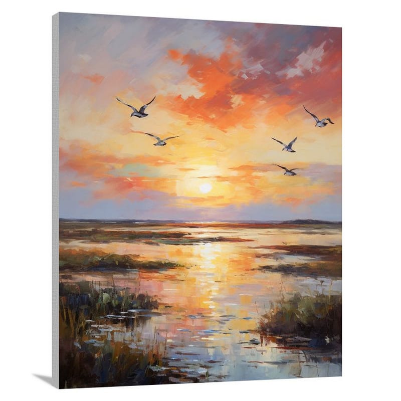 Tern's Serene Soar - Canvas Print