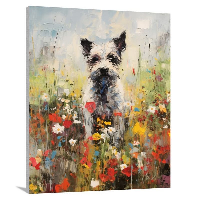 Terrier's Serene Haven - Canvas Print