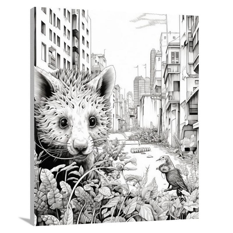 Terrier's Urban Adventure - Canvas Print