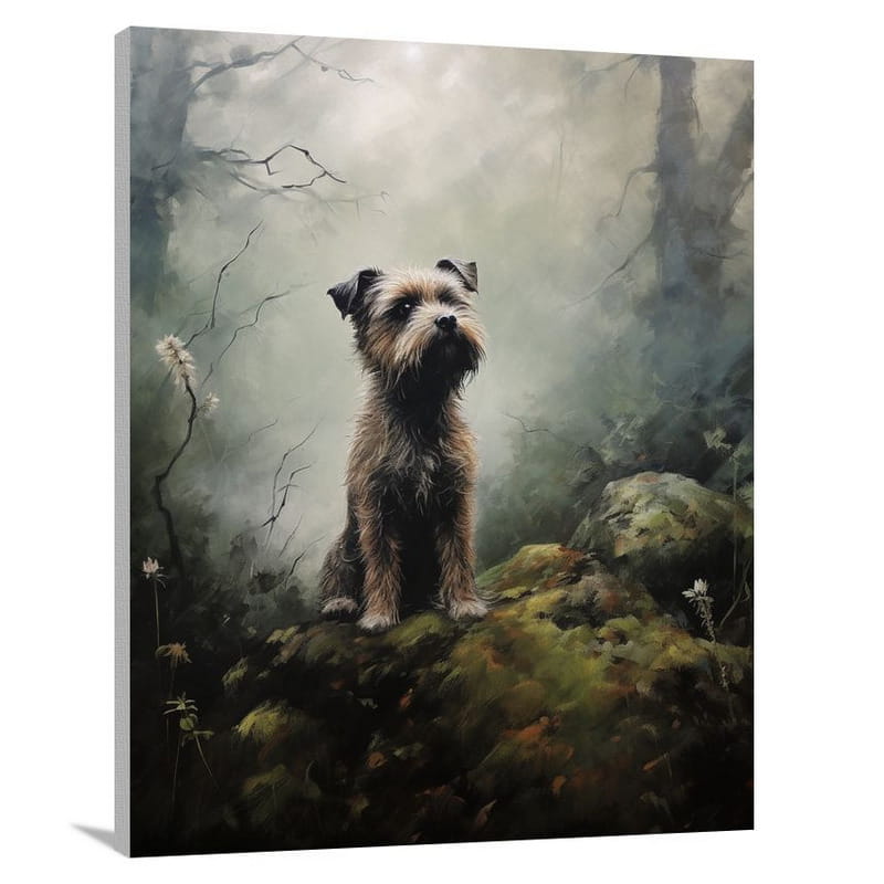 Terrier's Watchful Guardianship - Canvas Print