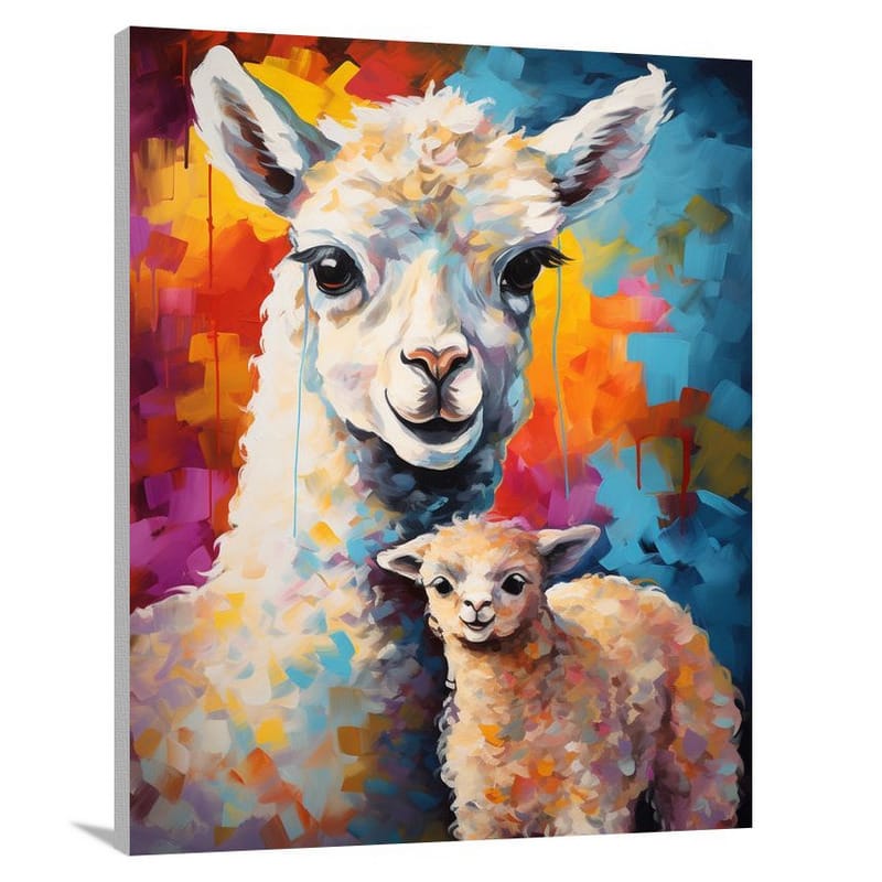 The Alpaca's Embrace - Canvas Print
