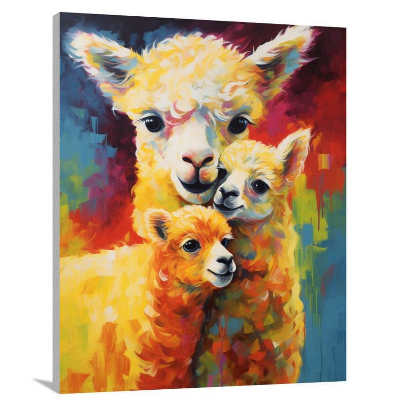 The Alpaca's Embrace - Pop Art - Canvas Print