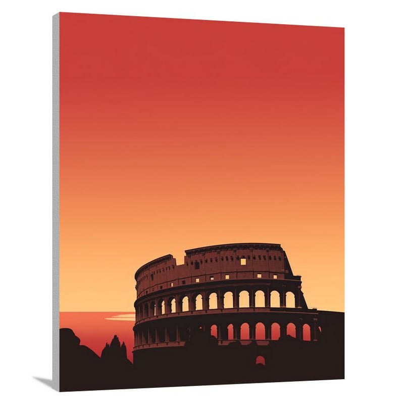 The Colosseum: Captivating Colosseum - Minimalist - Canvas Print