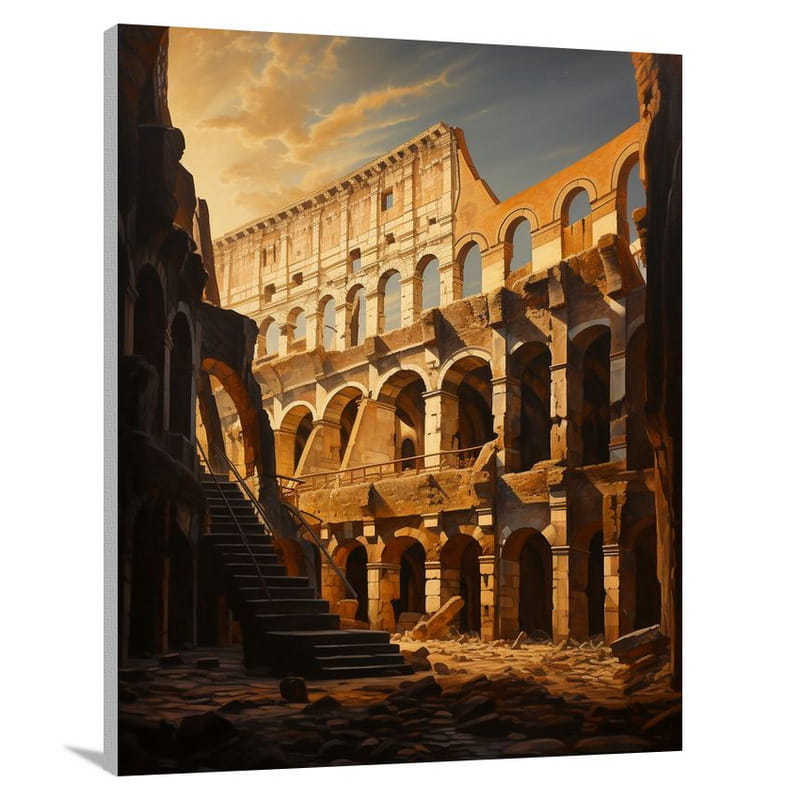 The Colosseum: Shadows Whisper - Canvas Print
