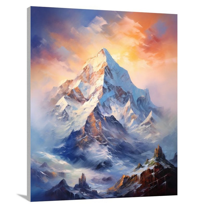 The Himalaya: Majestic Peaks - Impressionist - Canvas Print