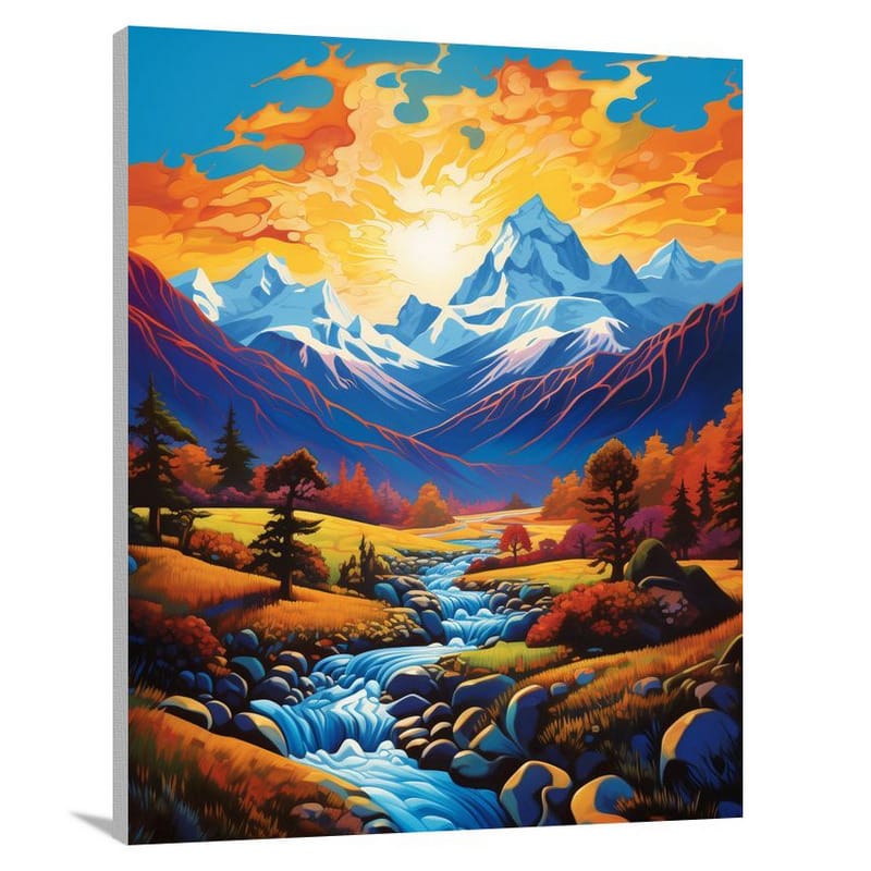 The Himalaya: Monsoon Majesty - Pop Art - Canvas Print