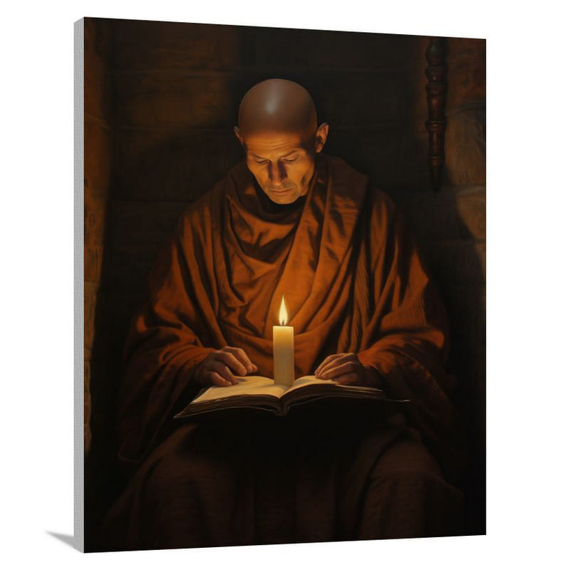 The Illuminated Scribe: Monk's Profession - Canvas Print