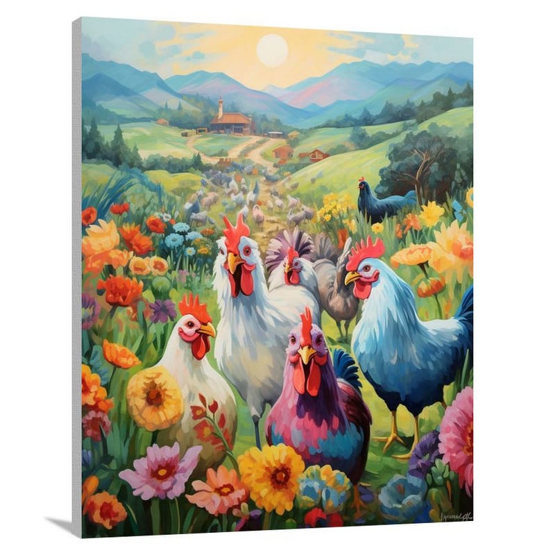 The Joyful Farm Parade - Canvas Print