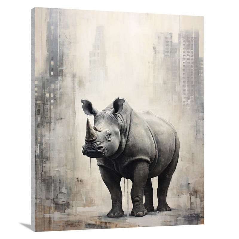 The Last Stand: Rhinoceros - Canvas Print