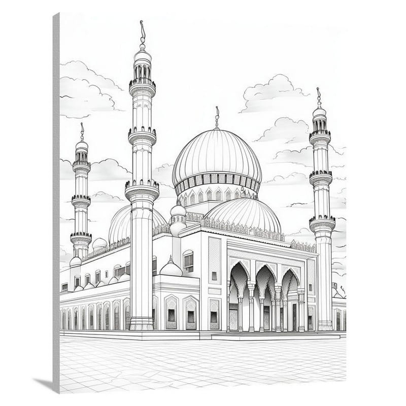 The Majestic Mosque - Canvas Print