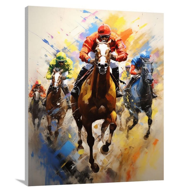 The Thrill of Horse Racing - Canvas Print