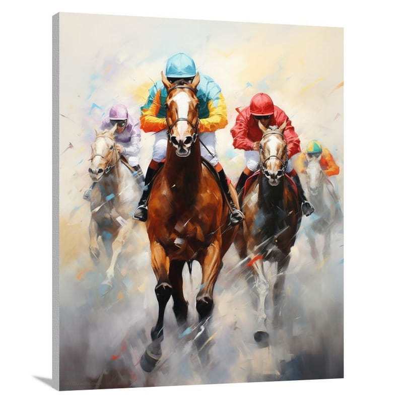 The Thrill of Horse Racing - Contemporary Art - Canvas Print