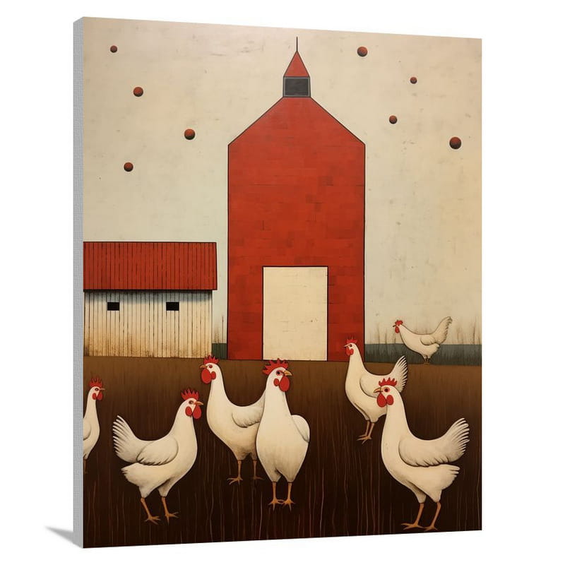 The Wise Hen's Council - Minimalist - Canvas Print