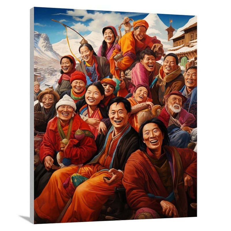 Tibetan Harmony - Pop Art - Canvas Print