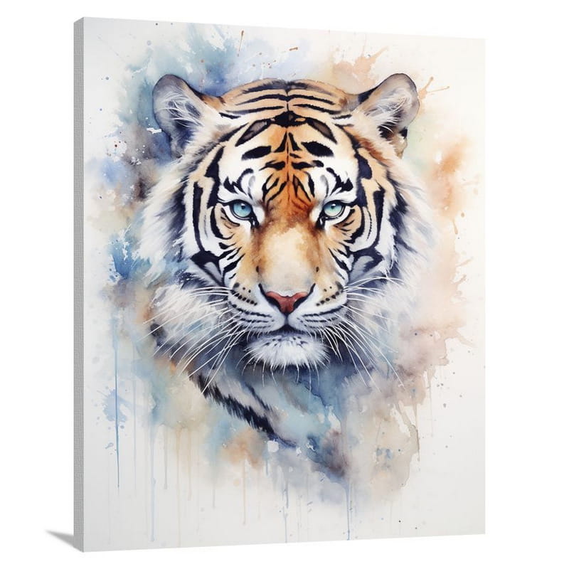 Tiger's Enigmatic Encounter - Canvas Print