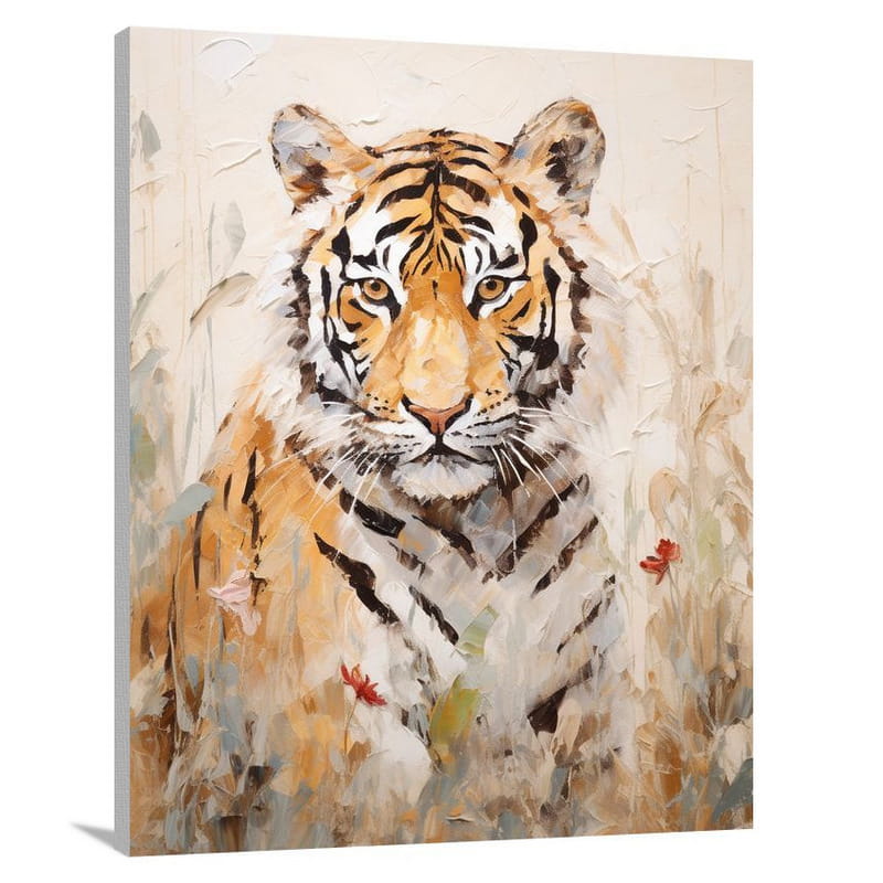 Tiger's Harmonious Coexistence - Canvas Print
