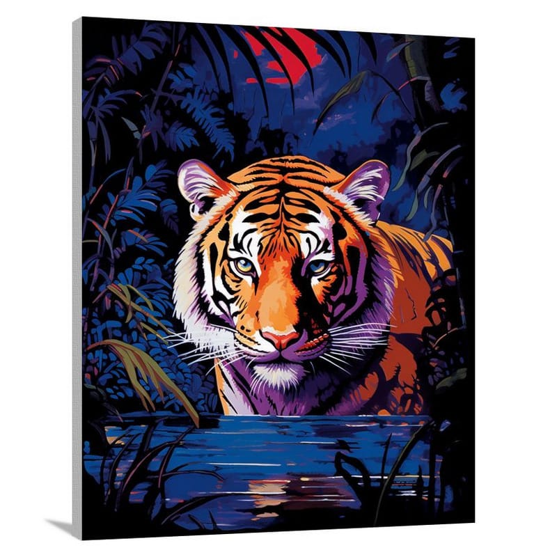 Tiger's Night - Pop Art - Canvas Print