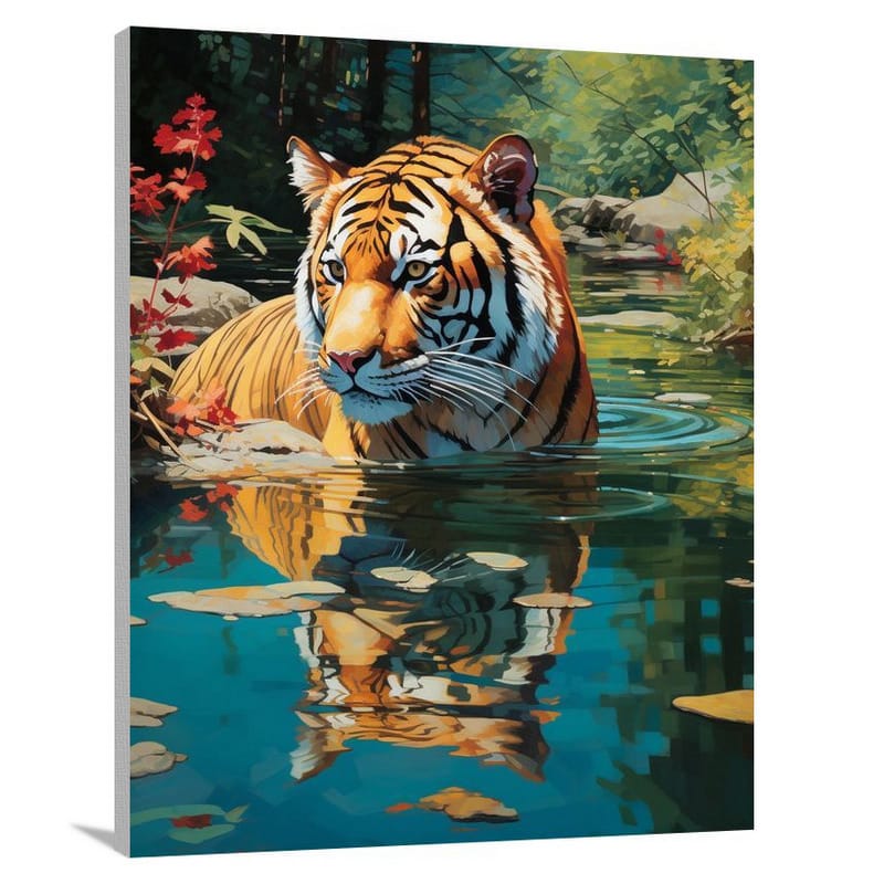 Tiger's Reflection - Canvas Print