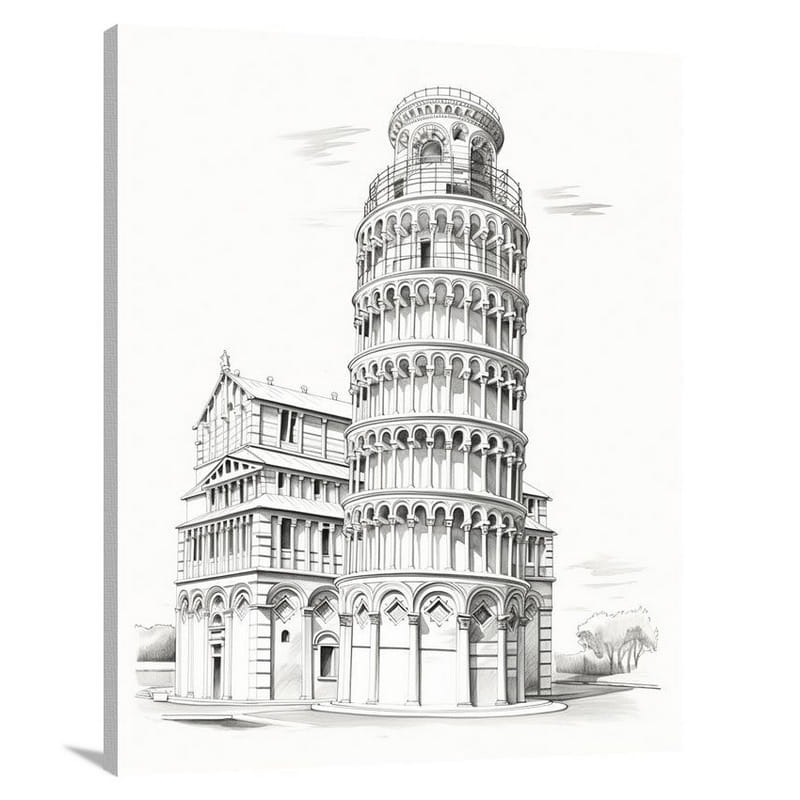 Timeless Beauty: Leaning Tower of Pisa - Canvas Print