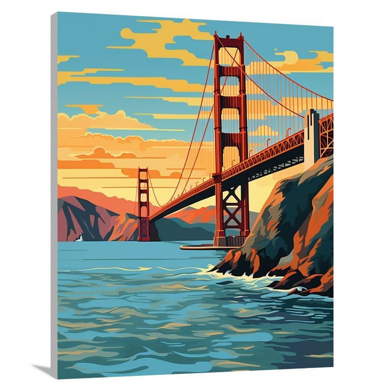 Timeless Reflections: Golden Gate Bridge - Canvas Print