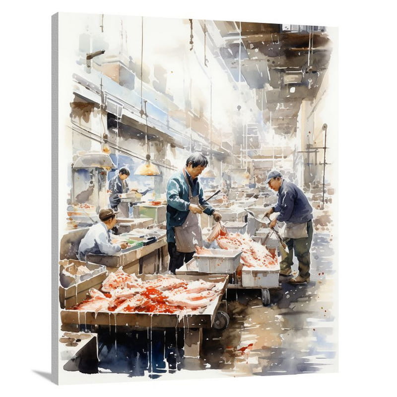 Tokyo Fish Market - Canvas Print