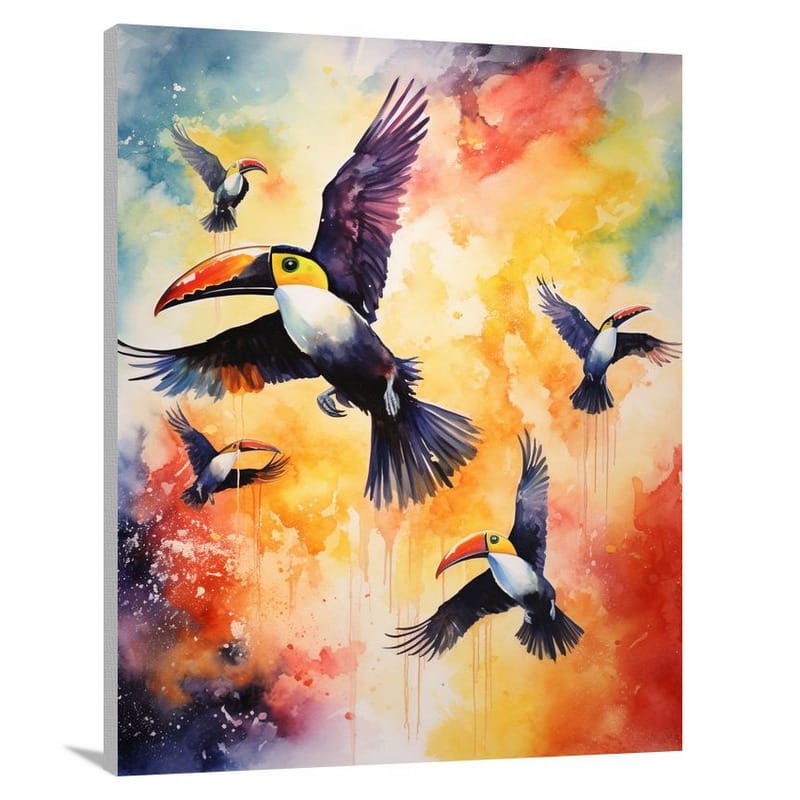 Toucan's Flight - Canvas Print