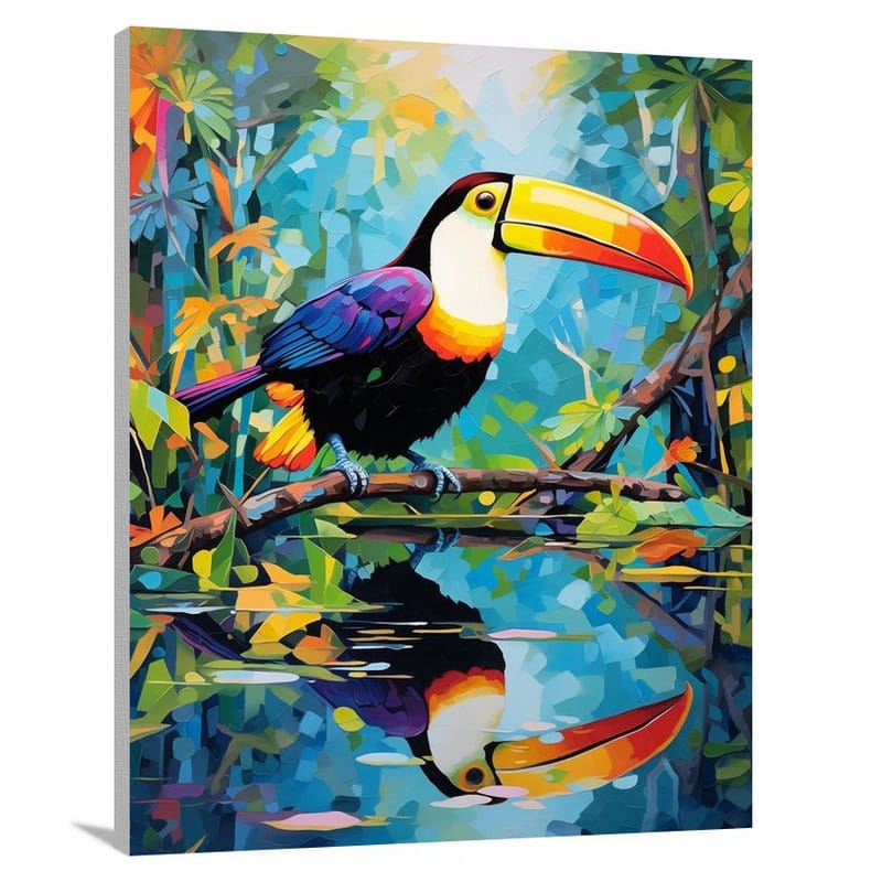 Toucan's Serene Flight - Canvas Print