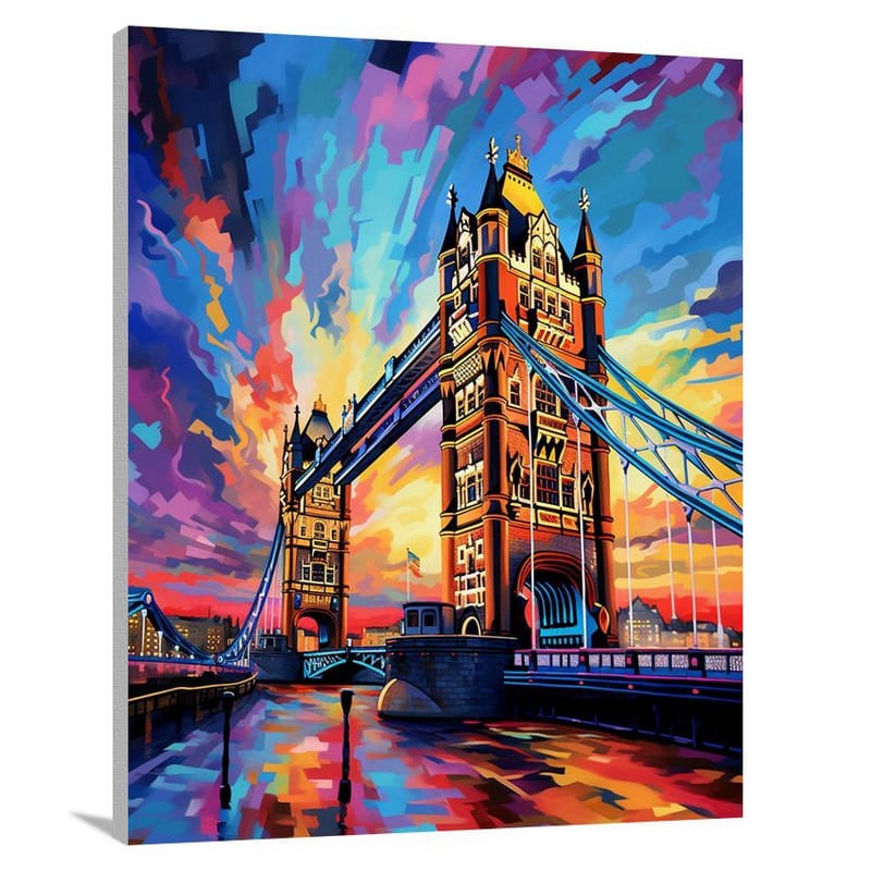 Tower Bridge Illumination - Canvas Print