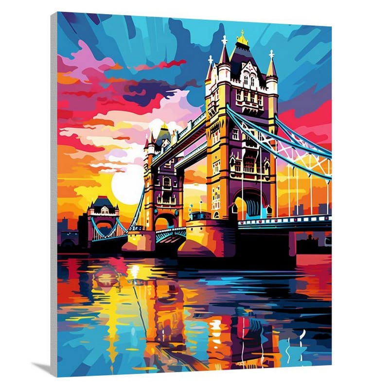 Tower Bridge - Pop Art - Canvas Print