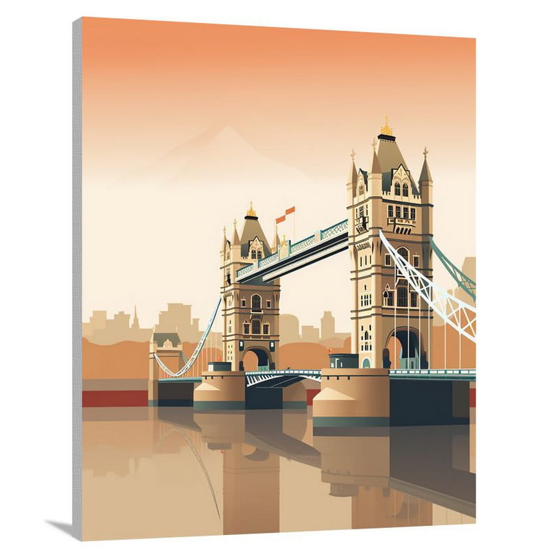 Tower Bridge Reflections - Minimalist - Canvas Print