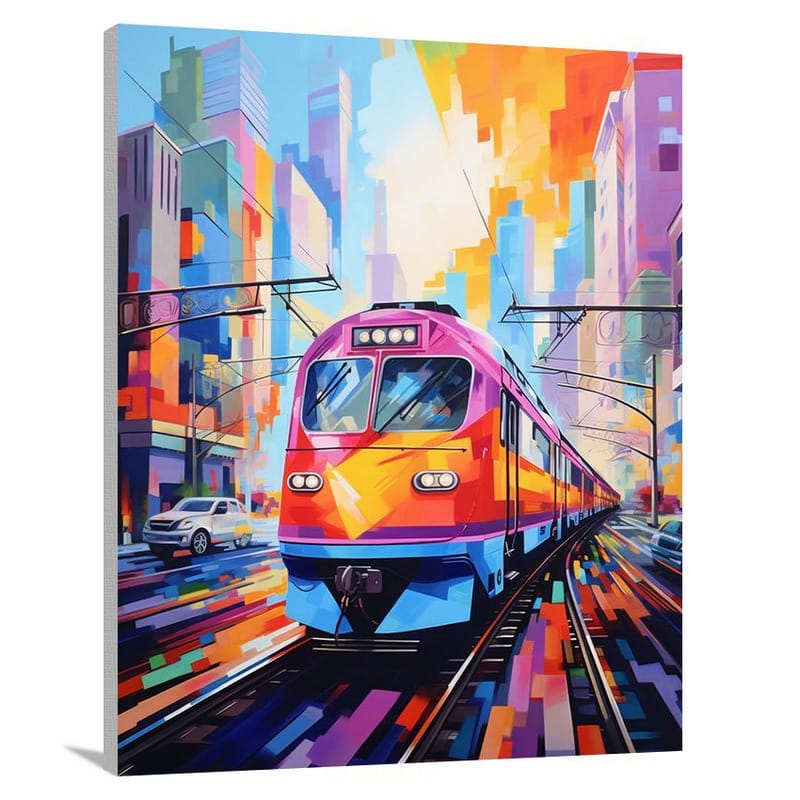 Train in the Urban Beat - Canvas Print
