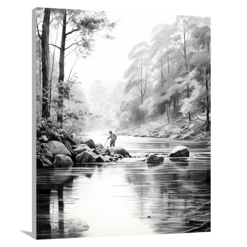 Tranquil Waters: Fishing Sports - Canvas Print