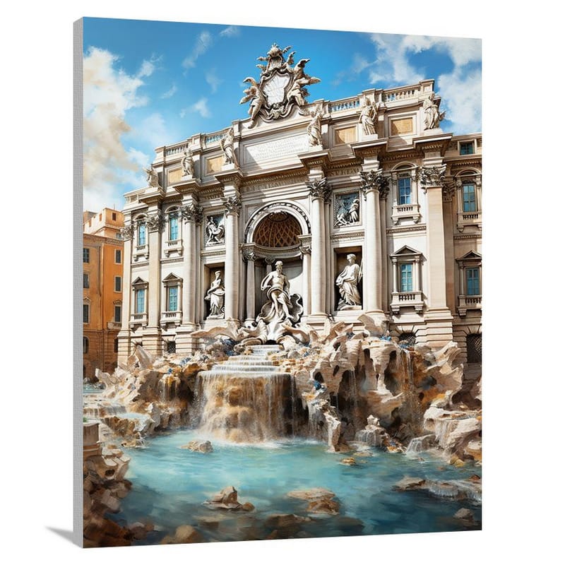 Trevi Fountain Symphony - Canvas Print
