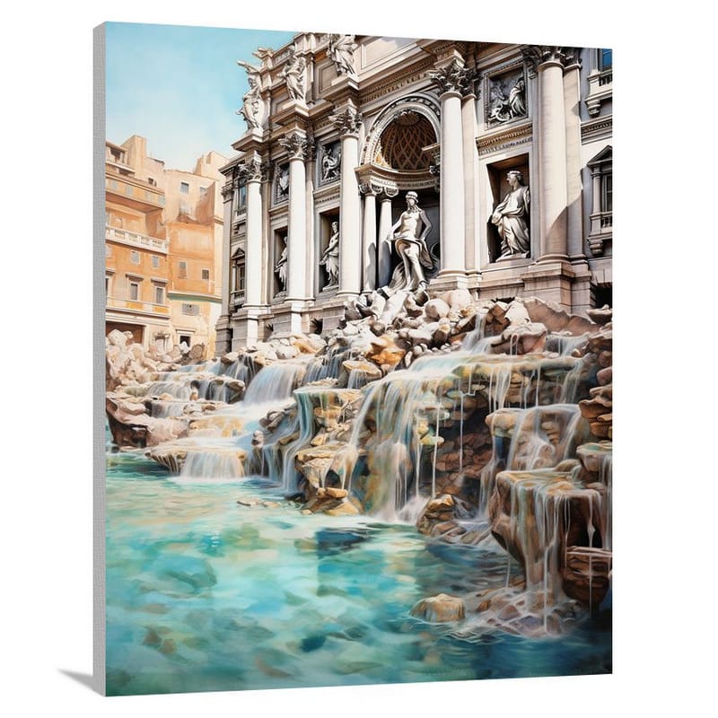 Trevi Fountain Symphony - Contemporary Art - Canvas Print