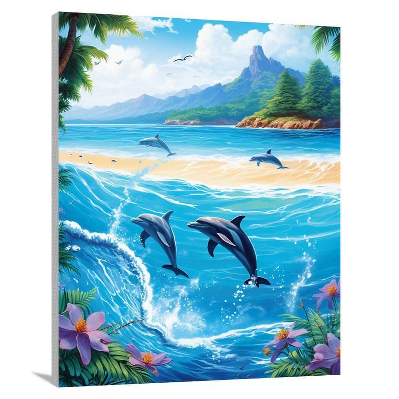 Tropical Beach Delight - Pop Art - Canvas Print