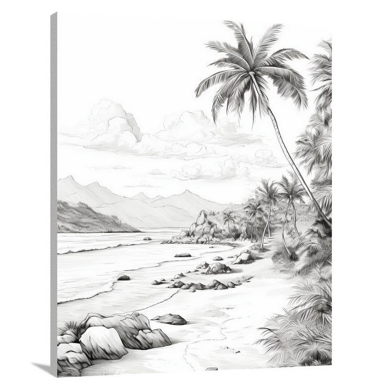 Tropical Beach Serenity - Canvas Print
