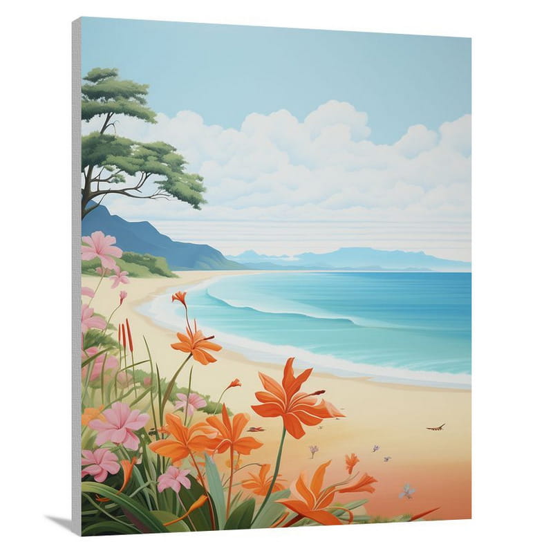 Tropical Beach Serenity - Minimalist 2 - Canvas Print