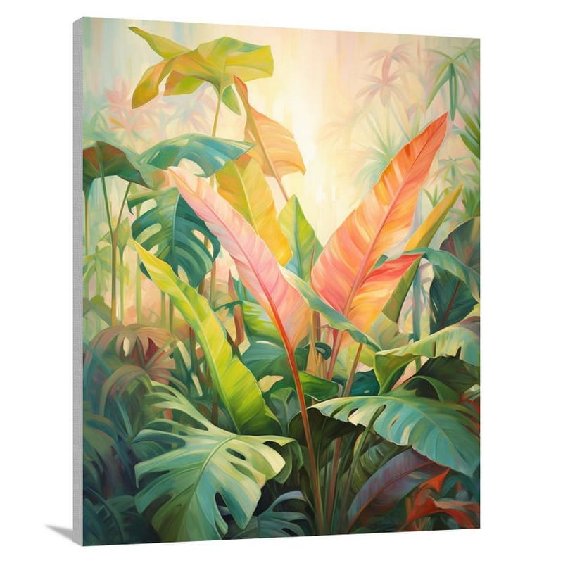 Tropical Leaf Symphony - Canvas Print
