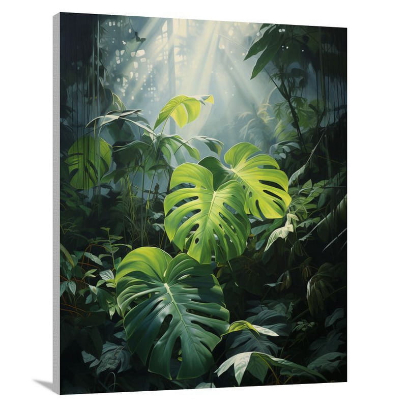 Tropical Leaf Symphony - Contemporary Art - Canvas Print