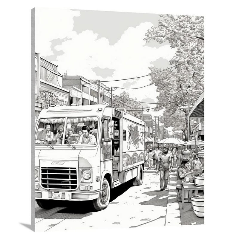 Truck Convoy: Culinary Delights - Canvas Print
