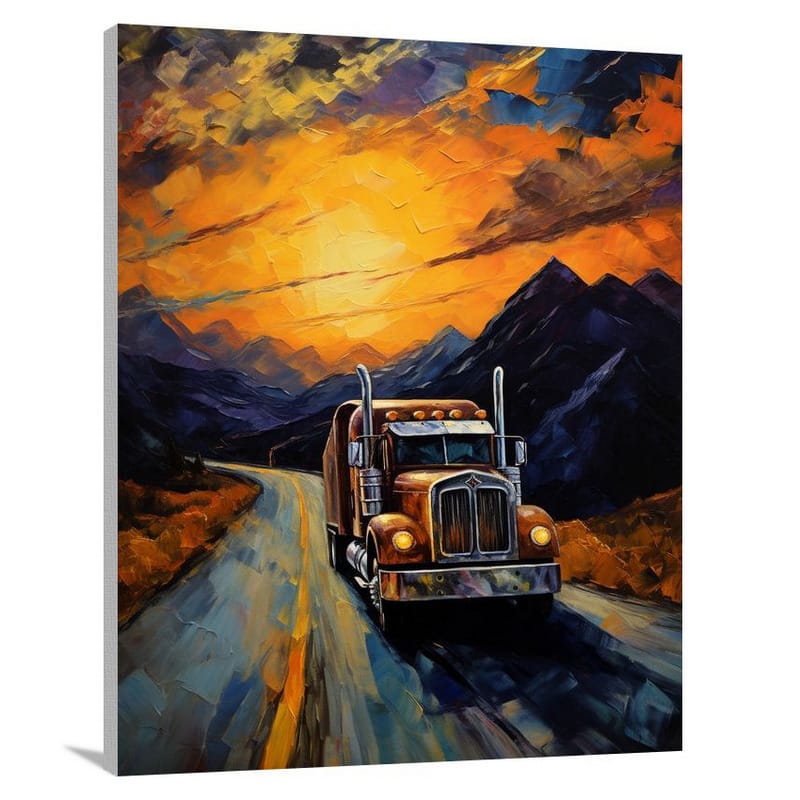 Truck's Journey - Impressionist - Canvas Print