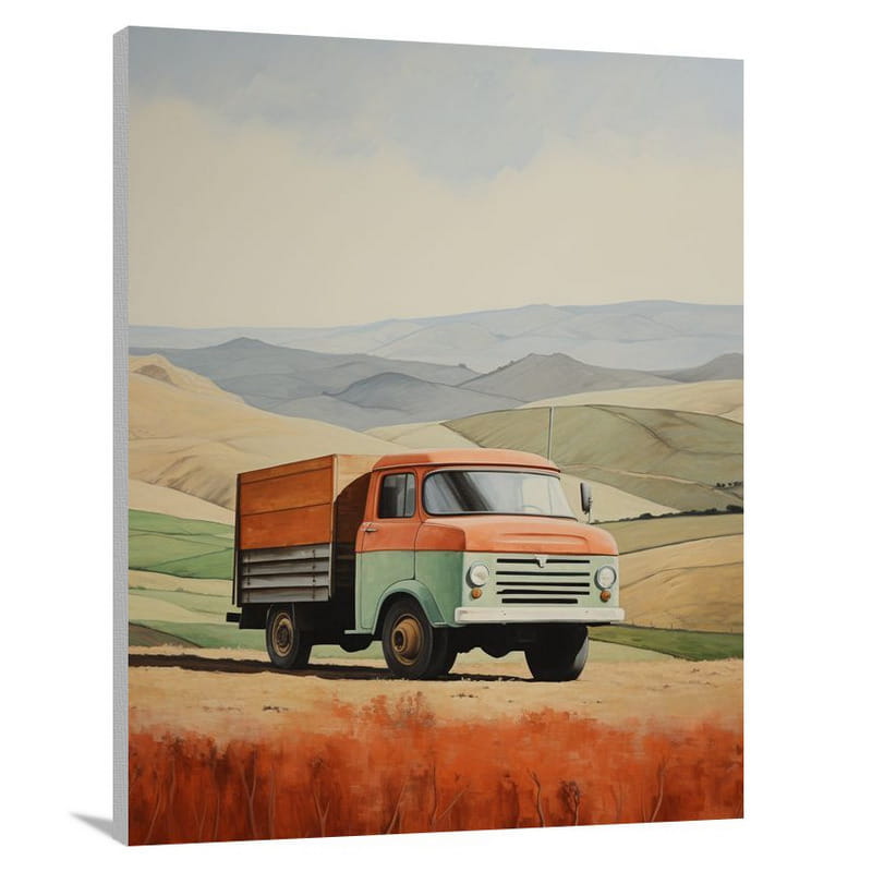 Truck's Journey - Minimalist - Canvas Print