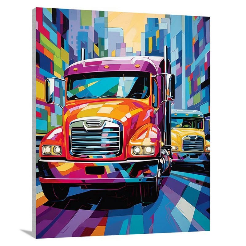 Truck Symphony - Pop Art - Canvas Print