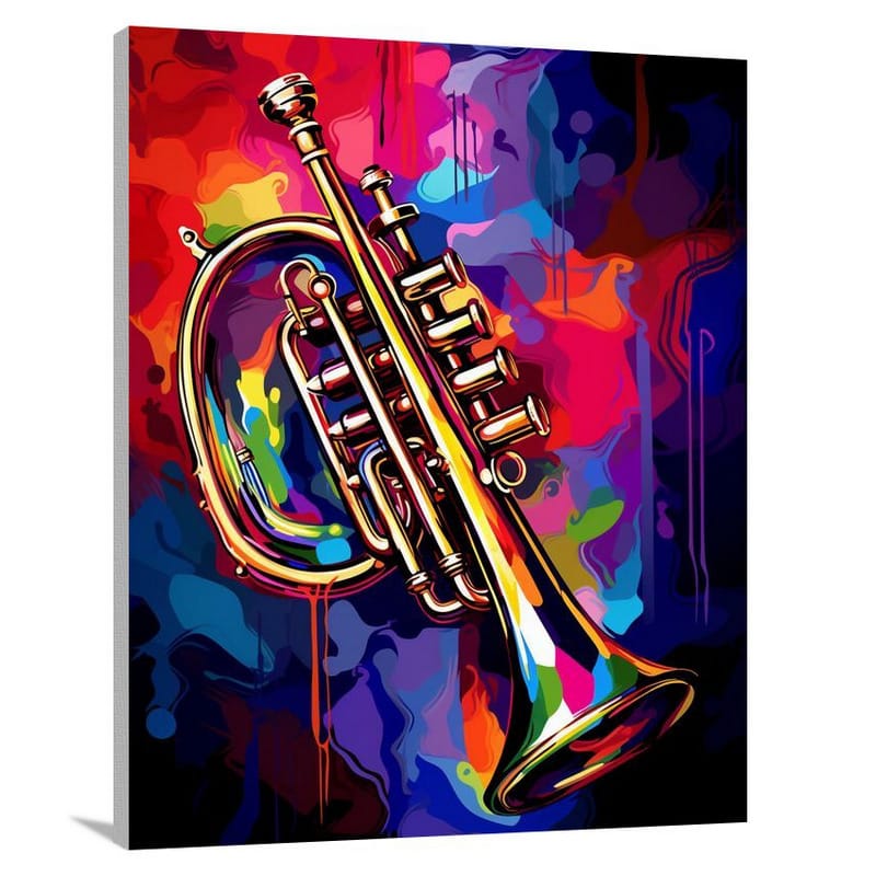 Trumpet - Pop Art - Canvas Print