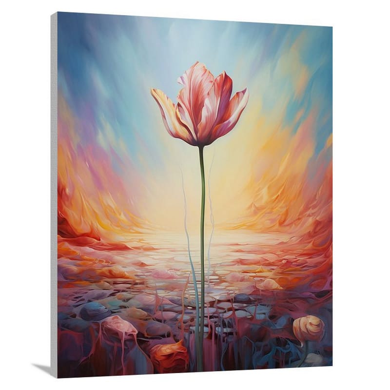 Tulip's Resilience - Contemporary Art - Canvas Print